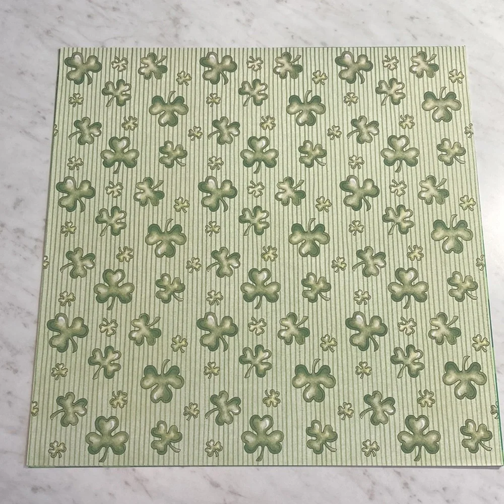 Geometric Polka Dots and Clover 12x12 Scrapbook Paper 11 Sheets